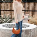  Crochet Open-Knit Sweater Top | S-XL