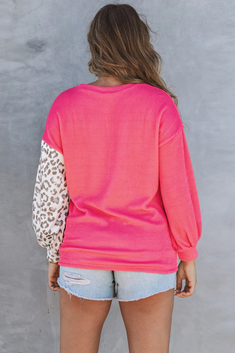 Color Block & Patchwork Ribbed Top | S-2XL