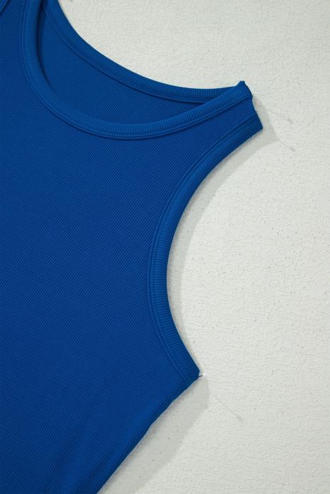 Ribbed Slim Tank Pocket Shorts Set | S-XL