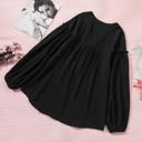  Balloon Sleeve Crinkled Top