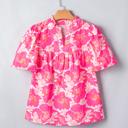  Bubble Sleeve Floral Peplum Top | S-XL