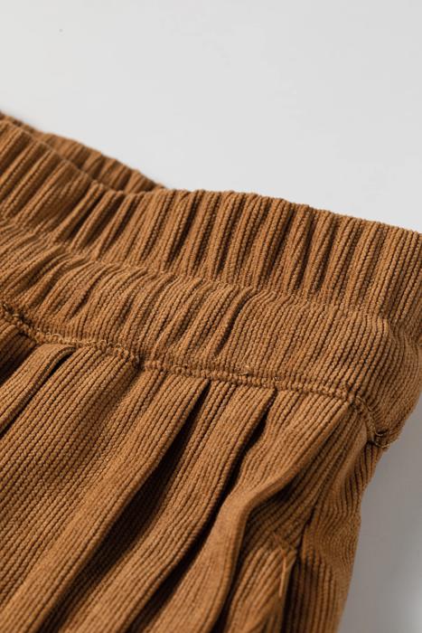 Button Front Elastic Waist Wide Leg Pants | S-XL