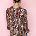 Leopard Print Ruffled Long Sleeve Mini Dress | S-XL