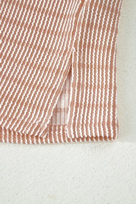 Striped Ribbed Tee & Drawstring Shorts Set | S-XL