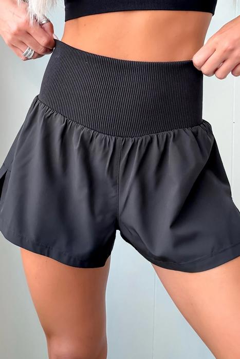 Ribbed High Waist Athletic Shorts | S-XL