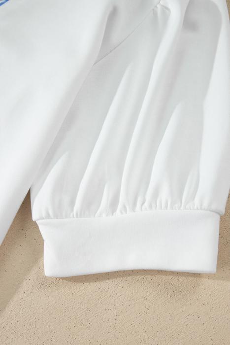 Striped Frill Collar Short Sleeve Blouse | S-XL