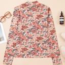  Floral Print Mesh Long Sleeve Top | S-XL