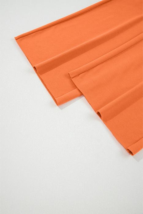 Drop Shoulder Puff Sleeve Cropped Pullover Pants Set | S-XL