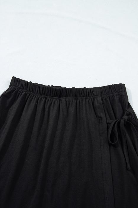 Relax Fit Tie Wrap Oversized Skort Set | S-XL