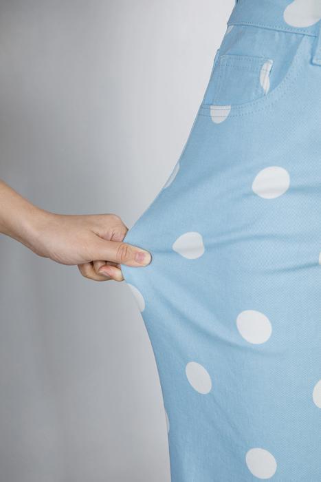 Raw Hem Polka Dot Shift Jeans