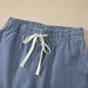  Striped Drawstring Elastic Waist Denim Shorts | S-XL