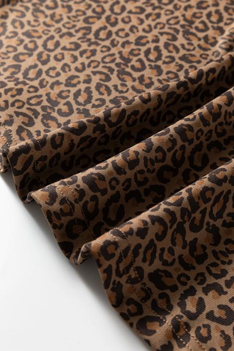 Leopard Print Crew Neck Tee | S-XL