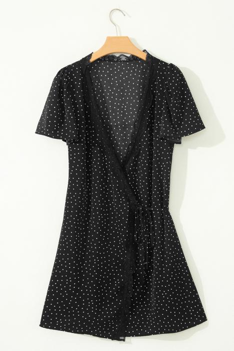 Sweet Charm Polka Dot Wrap Dress | S-XL