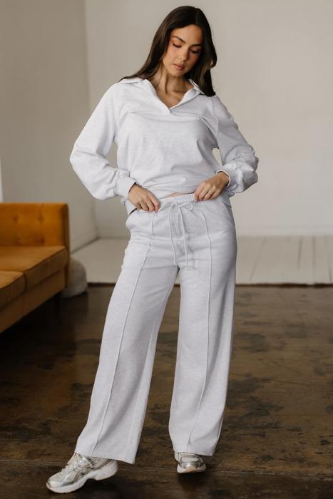 Polo V-Neck Pullover & Drawstring Pants Set | S-XL