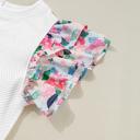  Textured Knit Abstract Print Tiered Sleeve Top | S-XL