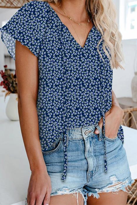 Dreamprint Flutter Sleeve Top | S-XL