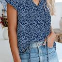  Dreamprint Flutter Sleeve Top | S-XL