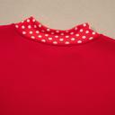  Polka Pop Letter Contrast Trim Sweatshirt | S-XL