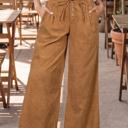  Button Front Elastic Waist Wide Leg Pants | S-XL