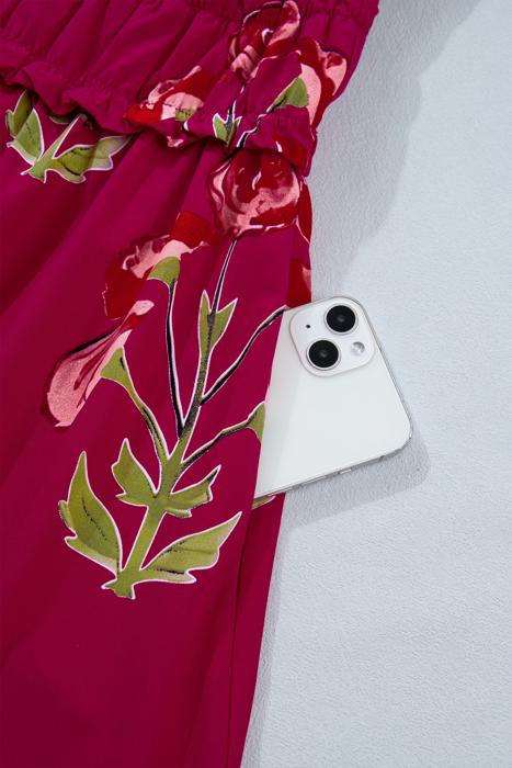 Floral Print V Neck Maxi Dress | S-XL