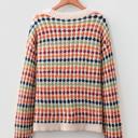  Polka Dot Striped Drop-Shoulder Sweater | S-XL