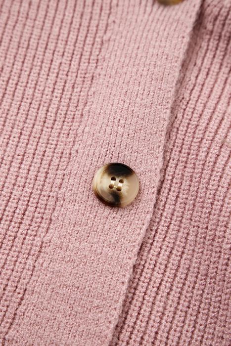 Celeste Texture Knit Button V Neck Cardigan | S-XL