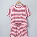  Stripe Scallop Lounge Short Set | S-XL