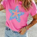  Starfish & Floral Print Relaxed Fit Tee | S-XL