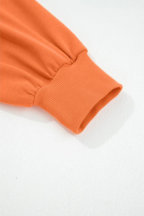 Drop Shoulder Puff Sleeve Cropped Pullover Pants Set | S-XL