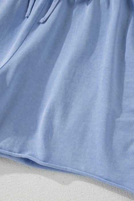 Mineral Washed Elastic Waist Shorts | S-XL