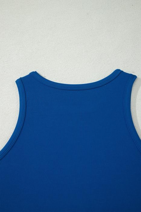 Ribbed Slim Tank Pocket Shorts Set | S-XL