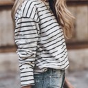  Casual Retro Striped Long Sleeve Top | S-XL
