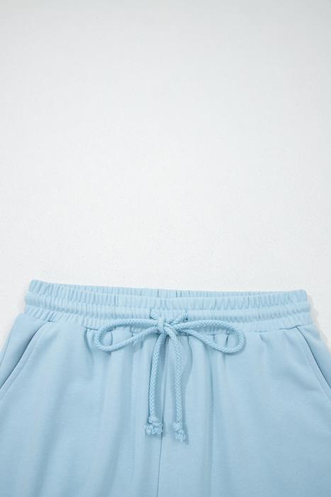 Solid Lounge Tee & Drawstring Shorts Set | S-XL