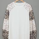  Leopard Bubble Sleeve Top