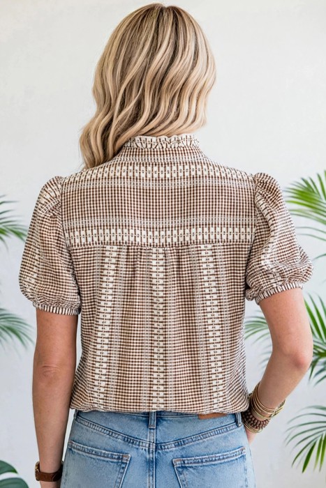 Pony Embroidered Western Yoke Blouse | S-XL