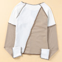  Seaming Trim Rib Knit Top | S-2XL