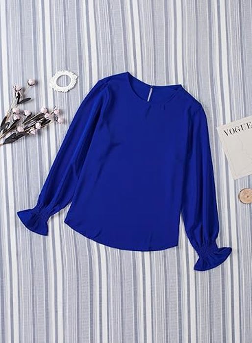 Ruffle Bubble Sleeve Top | S-2XL