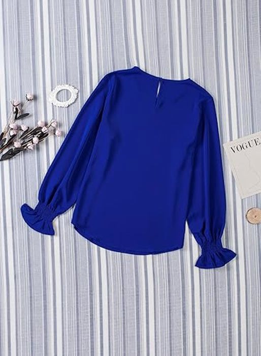 Ruffle Bubble Sleeve Top | S-2XL