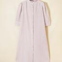 Striped Collar Half Sleeve Shirt Maxi Dress | S-XL