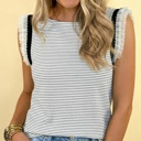  Charming Stripe Ruffle Tank | S-XL