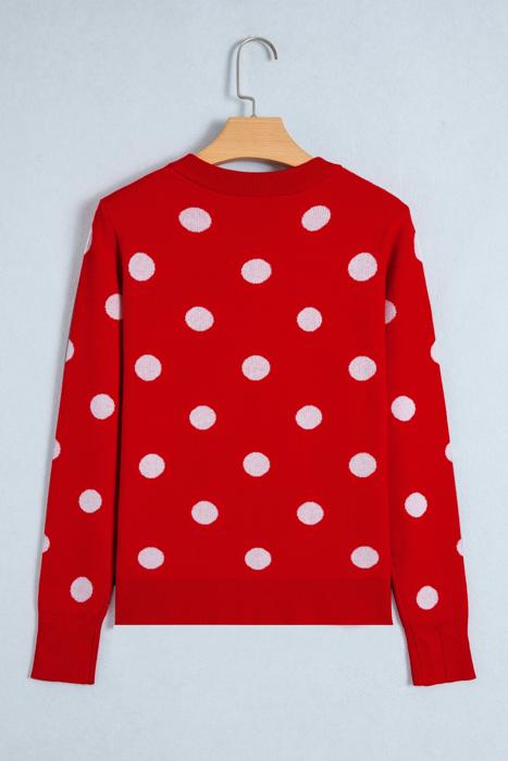 Dotline Drape Button-Front Cardigan | S-XL