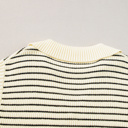  V-Neck Stripe Sweater Vest | S-XL
