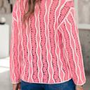  Wavy Knit Hollow-Out Cotton Sweater | S-XL
