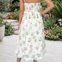  Floral Tie-Strap High Waist Midi Dress | S-XL