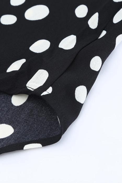 Lace V-Neck Polka Dot Top | S-XL