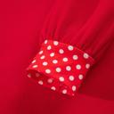  Polka Pop Letter Contrast Trim Sweatshirt | S-XL