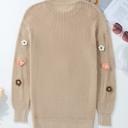  Hello Fall Embroidered Knit Loose Sweater | S-XL