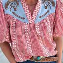  Pony Embroidered Western Yoke Blouse | S-XL