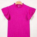  Ruffle Trim Basic Blouse | S-XL