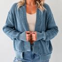  Mineral Wash Patchwork Open Knit Cardigan | S-XL